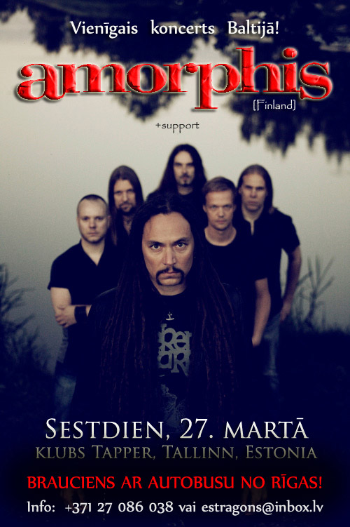 Brauciens: AMORPHIS Tallinā - afiša