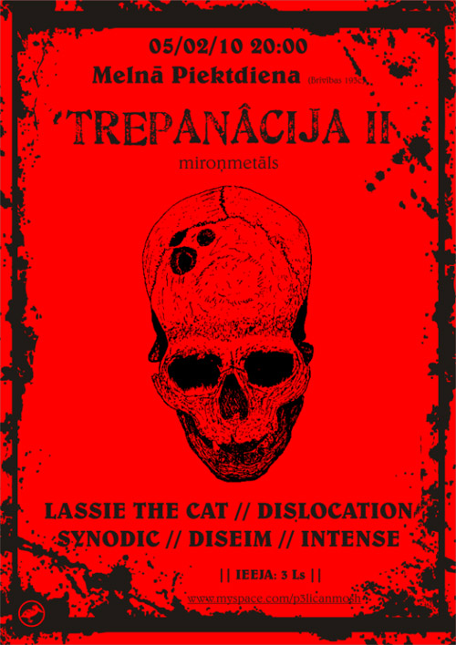 TREPANĀCIJA II: miroņmetāls: afiša